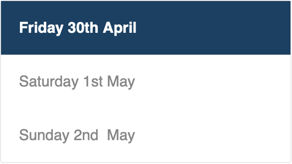 District Conference Dates